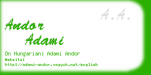 andor adami business card